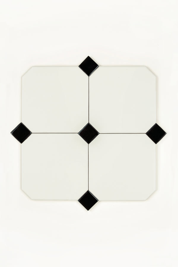 Pavé Biscuit 15x15 cm, Noir Dot 3x3 cm