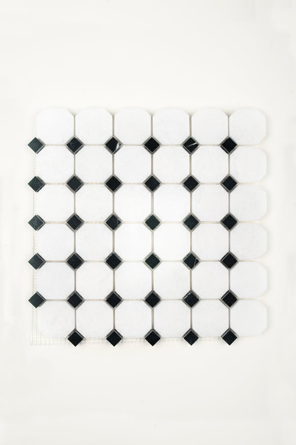 Carrara Octagon & Dot