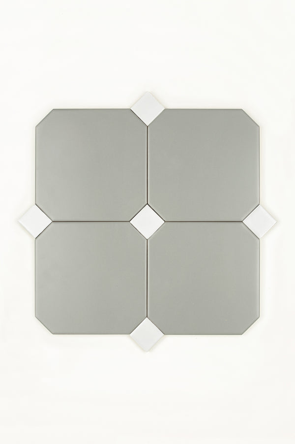 Pavé Eucalyptus 15x15 cm, Blanc Dot 3x3 cm