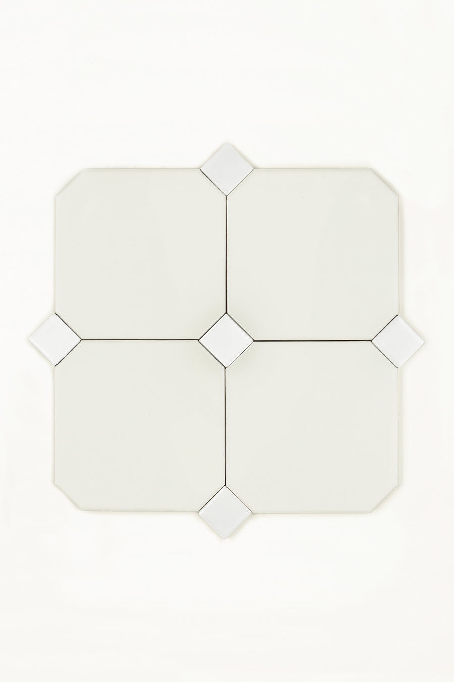 Pavé Biscuit 15x15 cm, Blanc Dot 3x3 cm