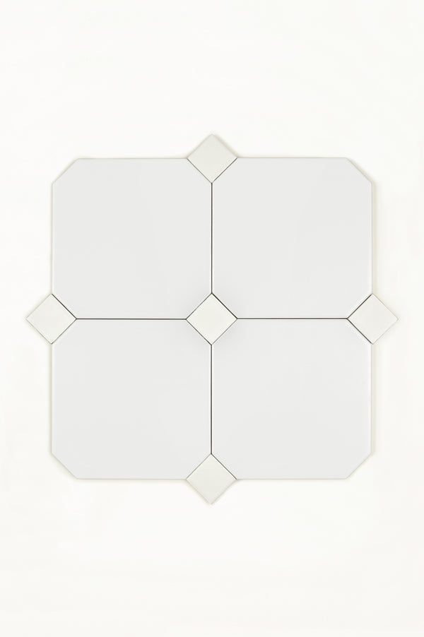 Pavé Blanc 15x15 cm, Biscuit Dot 3x3 cm