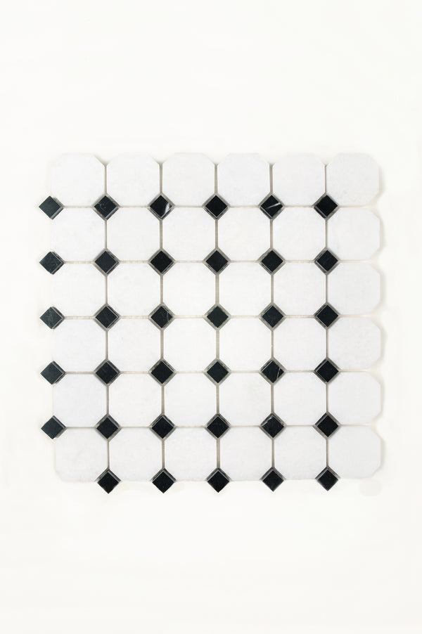 Carrara Cristallo Octagon & Dot