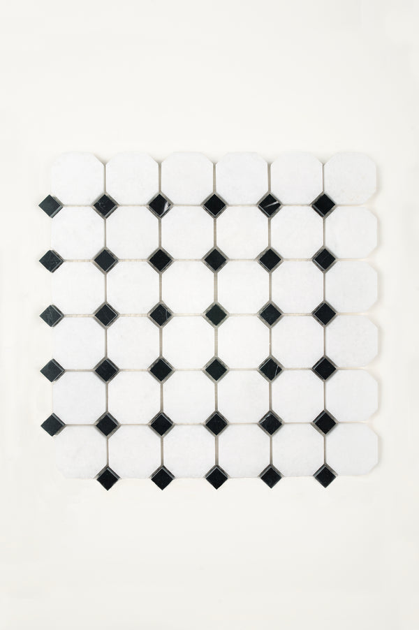 Carrara Cristallo Octagon & Dot